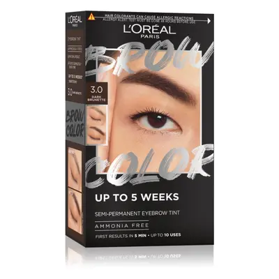 L´Oréal Paris Brow Color Semi-Permanent Eyebrow Tint semi-permanente kleuring voor Wenkbrauwen 3.0 Dark Brunette