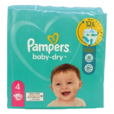 Pampers Baby-Dry Luiers Maat 4 Maxi (9-14 kg) - 30 stuks
