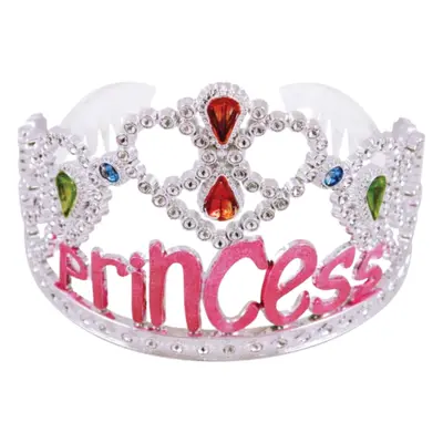 Henbrandt Silver & Pink Princess Tiara