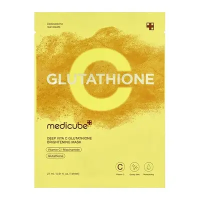 Medicube, Deep Vita C Glutathione Brightening Beauty Mask, 1 vel, 0,91 fl oz (27 ml)