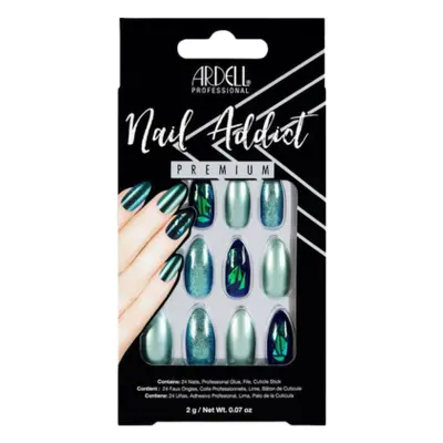 Ardell Nail Addict Groen Glitter Chroom Kunstnagels - 24 stuks