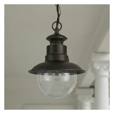 Eddie Suspension d'Extérieur Rust/Clear - Lindby - Balcon - Rustique - Métal - À ampoule unique
