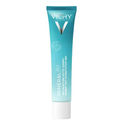 Vichy Minéral 89 48H Moisture Matte Sorbet Hydraterende Gel | Geschikt voor een gevoelige huid Verrijkt met hyaluronzuur 40 Make