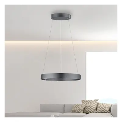 E-Clipse LED hanglamp, mystic grey, Ø 70 cm, CCT - PURE PURE E-Clipse - Woonkamer - Modern - Metaal - 1 lamp