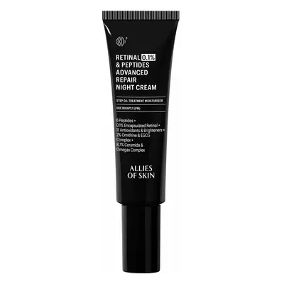 Allies of Skin 0.1% Retinal & Peptides Advanced Repair Night Cream crème de nuit revitalisante 48 ml