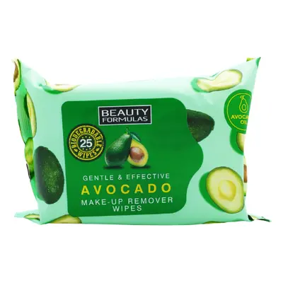 Beauty Formulas Avocado Olie Reinigingsdoekjes - 25 stuks
