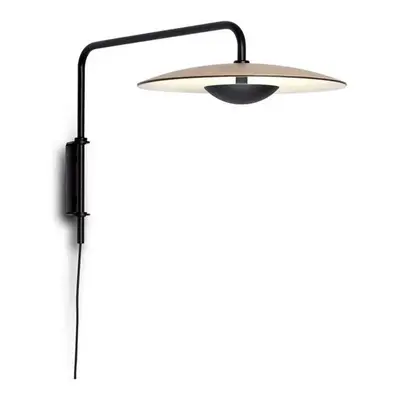 Ginger A Wandlamp Dimmable Plug-in Oak - Marset - Aluminium