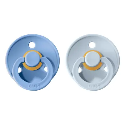 BIBS Colour Natural Rubber Size 2: 6+ months tétine Sky Blue / Baby Blue 2 pcs
