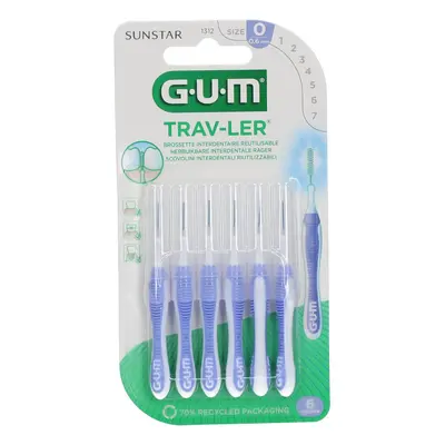 G.U.M Trav-Ler Interdental brossettes interdentaires 0,6 mm 6 pcs