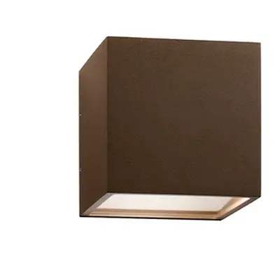 Cube LED Wandlamp XL 3000K Up/Down Rust - LIGHT-POINT - Terras - Aluminium
