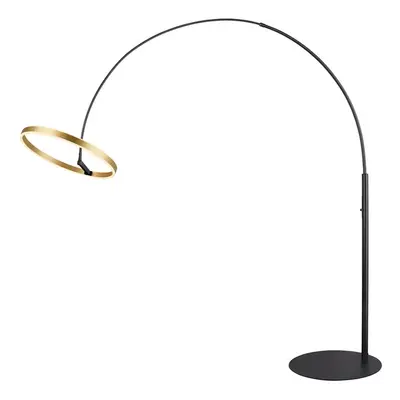 One Bow Vloerlamp 2700/3000K Black/Brass - SLV One Bow FL - Woonkamer - Modern - Metaal - Meerdere lampen