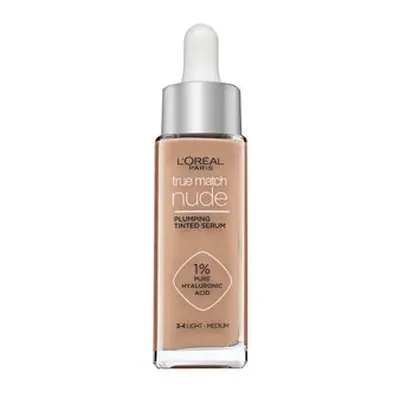 L´Oréal Paris True Match Nude Plumping Tinted Serum serum om de huidskleur te egaliseren 3-4 Light Medium 30 ml