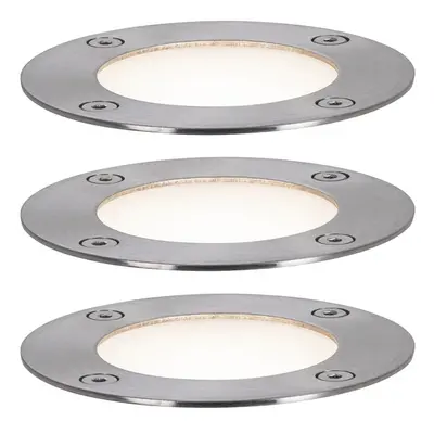 Plug & Shine 3 LED Begraven Spot Smart Home ZigBee RGBW IP67 Silver - Paulman Einbauleuchte Paulmann - Modern - Metaal - 1 lamp