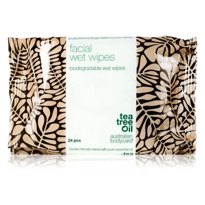 Australian Bodycare Tea Tree Oil lingettes nettoyantes et démaquillantes visage 24 pcs