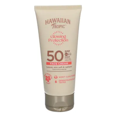 Hawaiian Tropic Glowing Protection Face Cream crème solaire visage SPF 50 50 ml