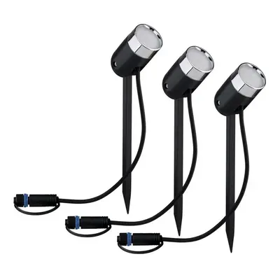 Plug & Shine 3 LED Tuinlamp Smart Home ZigBee 3.0 Pike IP65 RGBW+ Anthracite Paulmann - Modern - Kunststof - 1 lamp