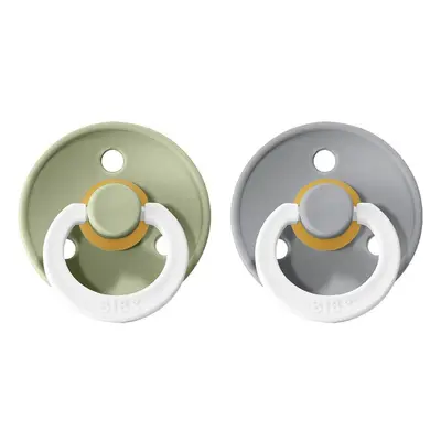BIBS Colour Natural Rubber Size 2: 6+ months tétine Sage Night / Cloud Night 2 pcs