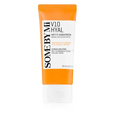 Some By Mi V10 Hyal Air Fit Sunscreen crème légère protectrice visage SPF 50+ 50 ml