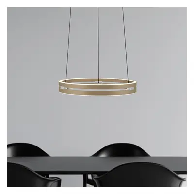 E-Loop LED hanglamp, brons, Ø 50 cm, aluminium, CCT - PURE - Woonkamer - Modern - Metaal - Meerdere lampen