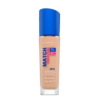 Rimmel London Match Perfection 24HR SPF20 Foundation vloeibare make-up voor een uniforme en stralende teint 101 Classic Ivory 30