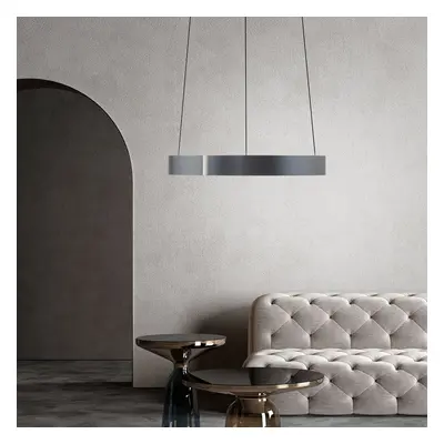 E-Clipse LED hanglamp, mystic grey, Ø 50 cm, CCT - PURE PURE E-Clipse - Woonkamer - Modern - Metaal - 1 lamp