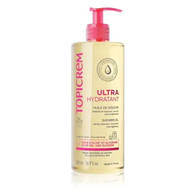 Topicrem UH BODY Shower Oil huile nettoyante hydratante pour peaux sèches et sensibles 500 ml