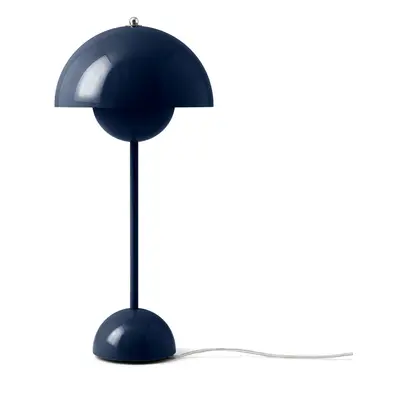 Flowerpot VP3 tafellamp, staalblauw, 50 cm - &TRADITION - Woonkamer - Designer - Metaal - 1 lamp