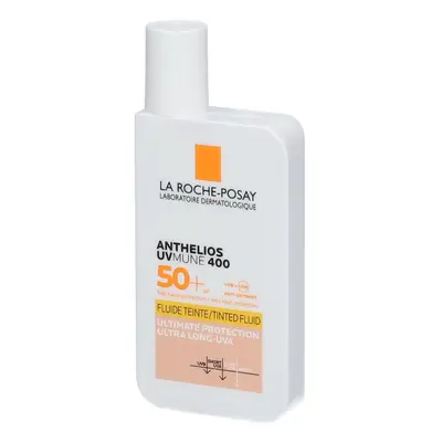 La Roche-Posay Anthelios UVMune 400 Getinte Zonnebrand Fluide SPF 50+ | voor een gevoelige huid & gezicht 50 Zonnecrème