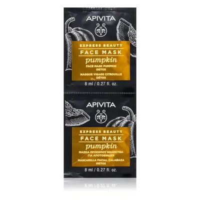 Apivita Express Beauty Detox Face Mask Pumpkin masque visage détoxifiant 2x8 ml