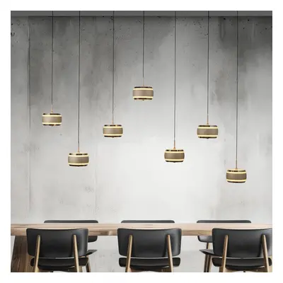 LED hanglamp PURE Falling Rings, brons, lengte 132 cm, 7-lamps - Woonkamer - Modern - Metaal - Meerdere lampen