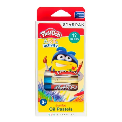 Play-Doh Jumbo Oliepastelset - 12 stuks