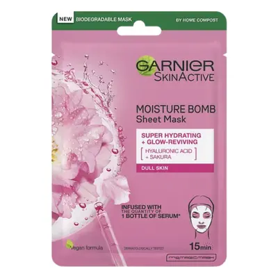 Garnier SkinActive Hyaluronic Acid & Sakura Moisture Bomb Sheet Masker
