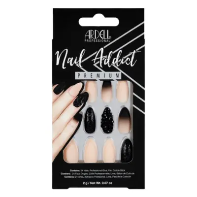 Ardell Nail Addict Black Stud & Pink Ombre Kunstnagels - 24 stuks