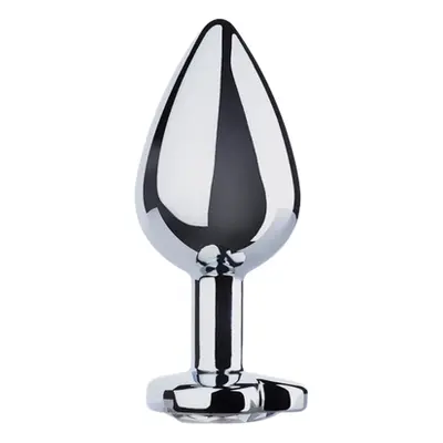 EasyToys Metal Butt Plug With Heart Crystal – Zilver