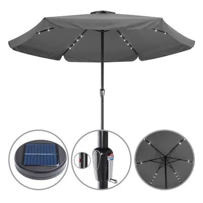 Parasol Athene Antraciet Ø330cm Lampjes op Zonne Energie