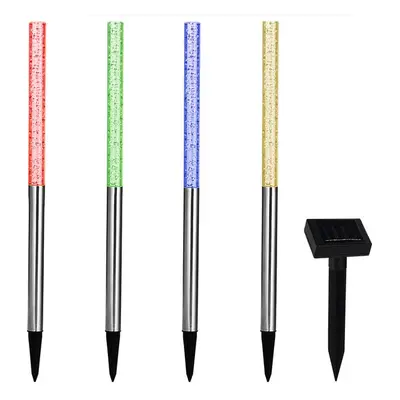 Monzana Tuinlamp - Zonne energie Set van 4 Schemersensor IP44 - Multicolor