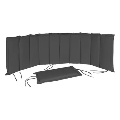 Detex Ligbedkussen - Afneembare Kussen - 183x56x7cm Antraciet