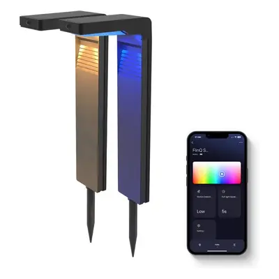 FlinQ Gaia - Smart Solar Tuinlamp- Solar Tuinverlichting - Zonne-energie - Wit en Gekleurd licht