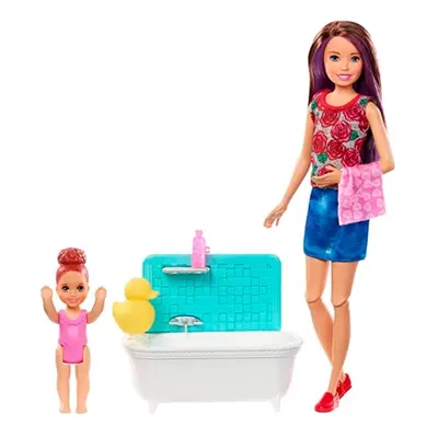 Barbie Schipper Babysitter Speelset Kind & Badkuip