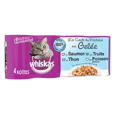 Vis in Gelei (12 x 390 g) Whiskas La Carte 12x390/400g Natvoer Katten