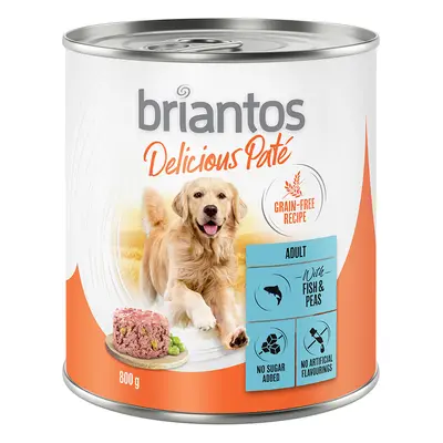 Briantos Delicious Paté 24 x 800 g Hondenvoer Vis en erwten