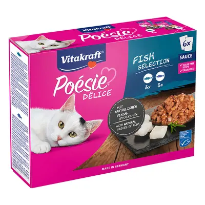 6x85g Vis-Mix Poésie DéliSauce Vitakraft Kattenvoer