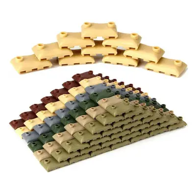 60pcs MOC Militaire Zandzak Bouwstenen Compatibel WW2 Soldaten Wapen Bricks DIY Leger Scène Onde