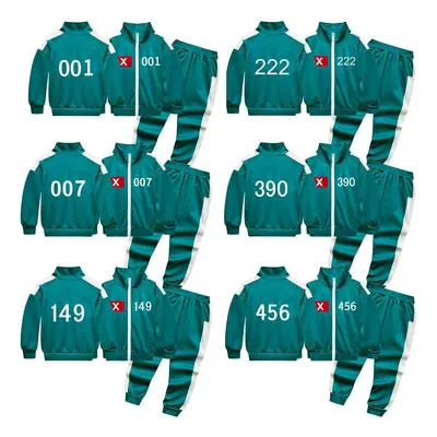 Kinderen Jongens Meisjes Film Spel Print Lange Mouwen Rits Jas Jas Broek Broek Set Outfit Hallow