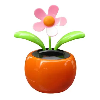Zonne-energie Dansen Swingende Geanimeerde Bloem Speelgoedauto Styling Woondecoratie oranje