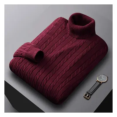 Heren coltrui effen kleur hoge hals trui gebreide truien casual elastische sweatwear heren herfs