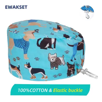 Cartoon chirurgische pet 100% katoen Werk chirurgische caps verpleegster arts accessoires Medisc