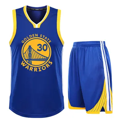 Basketbalkleding Kinderen Basketbalpak Klassieke tops + broeken Basketbaltruien Pakset 2XS blauw