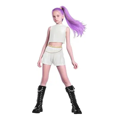 Kids Anime Kpop Demon Hunters Cosplay Kostuum Huntrix Rumi Mira Zoey Jurk Meisjes Halloween Fees