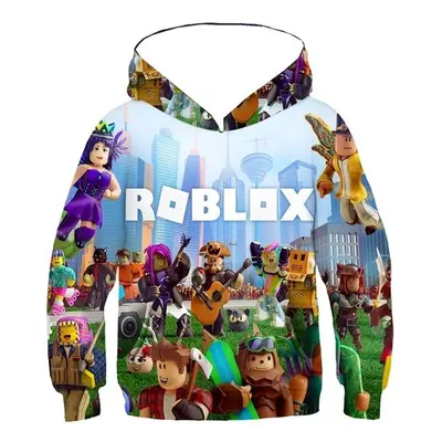 2025 MINISO Nieuwe Roblox Cartoon Print 3D Hoodie Jongens en Meisjes Lange Mouw Sweatshirt Lente en Herfst Casual Hoodie 4-14 Ja